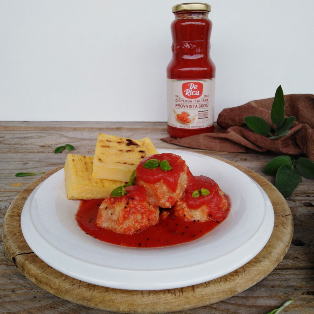 Polpette di baccalà al sugo di pomodoro