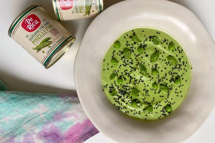 Pesto di piselli e basilico