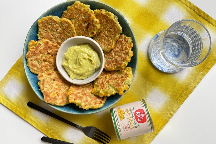 Pancake di zucchine e mais