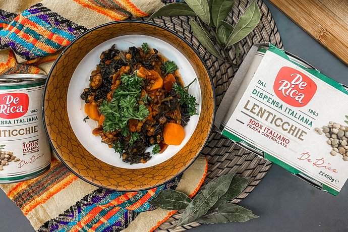 Zuppa di lenticchie e cavolo nero