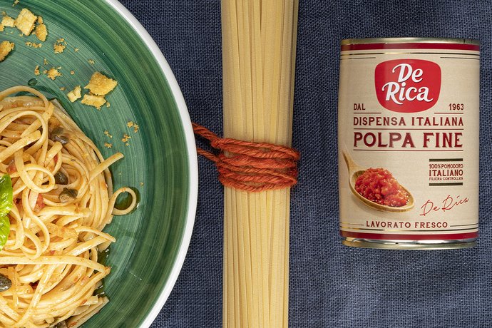 Pasta con sugo ai capperi IGP e mollica “atturrata”
