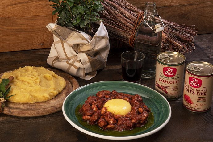 Spezzatino con fagioli e polenta