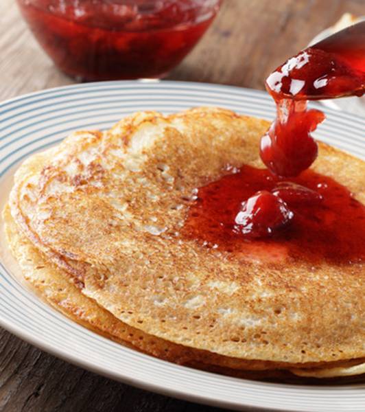 Блины с томатным джемом