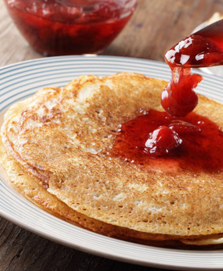 Блины с томатным джемом