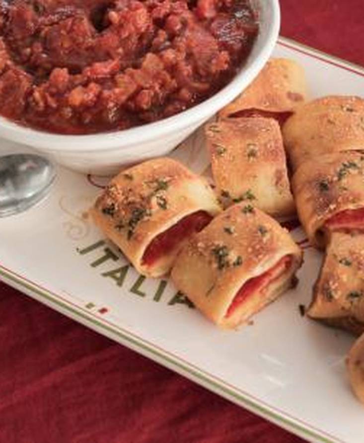 Pepperoni Pizza Bites with Homemade Marinara Sauce
