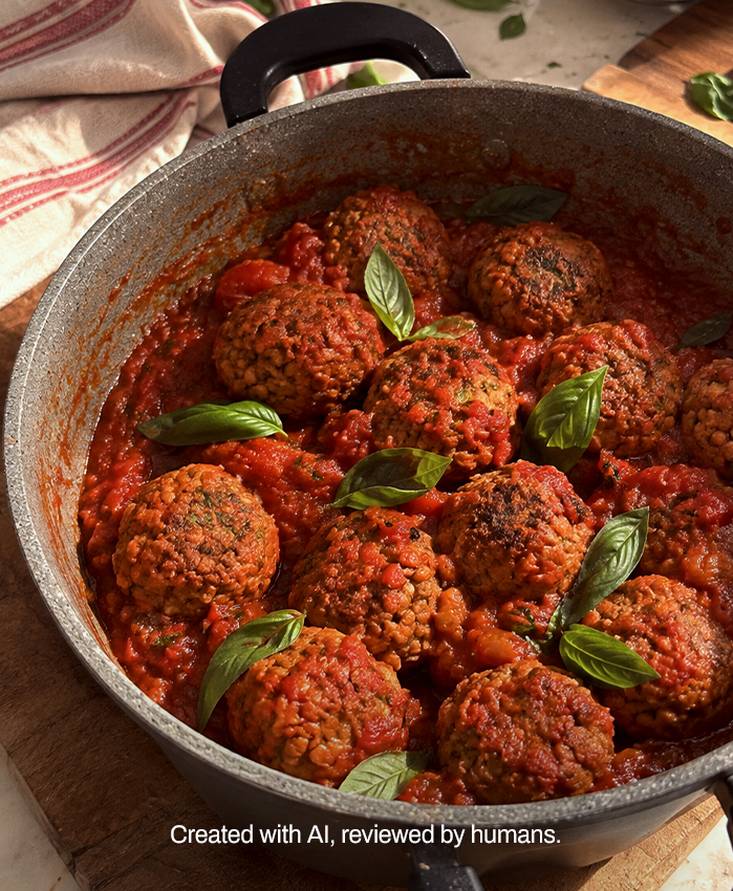 La ricetta delle polpette di lenticchie al sugo con passata di pomodoro Pomì