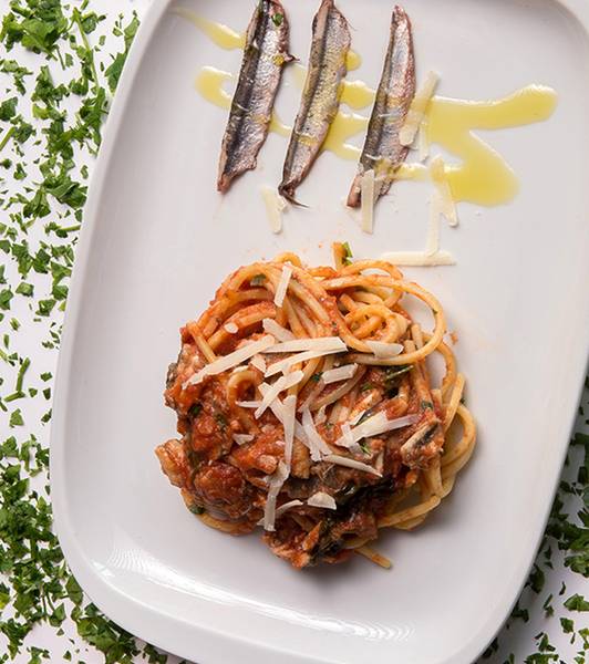 Vermicelli con alici e pecorino