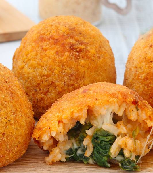 Arancine agli spinaci