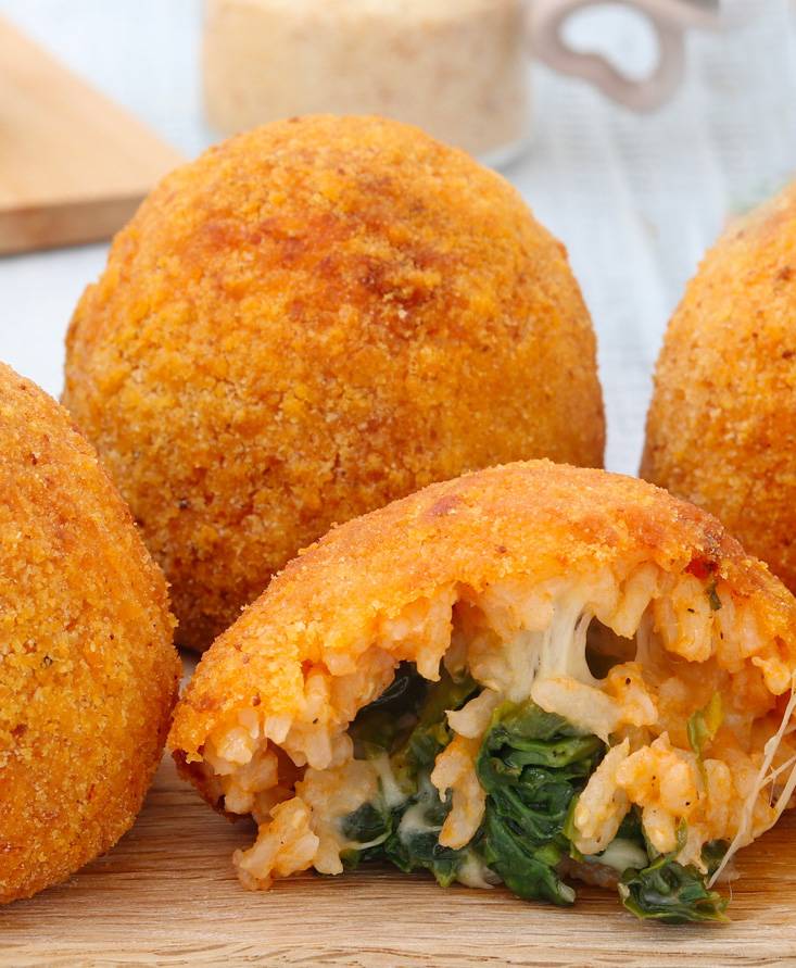 Arancine agli spinaci