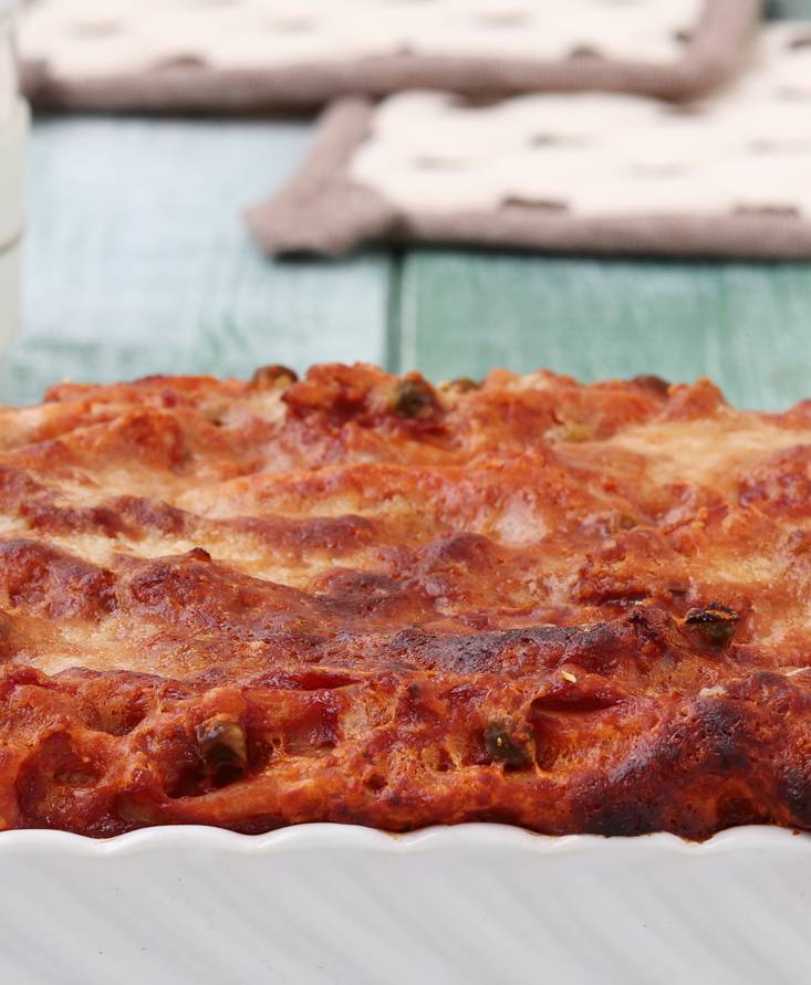 Lasagne carciofi e piselli