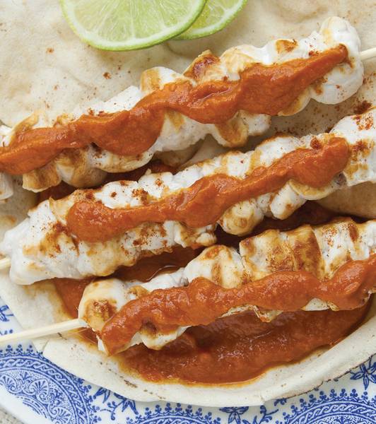 Spiedini di pollo in salsa della hraimi