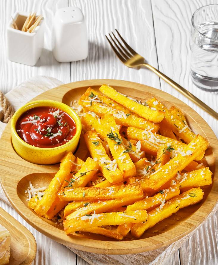 Bastoncini di polenta croccanti