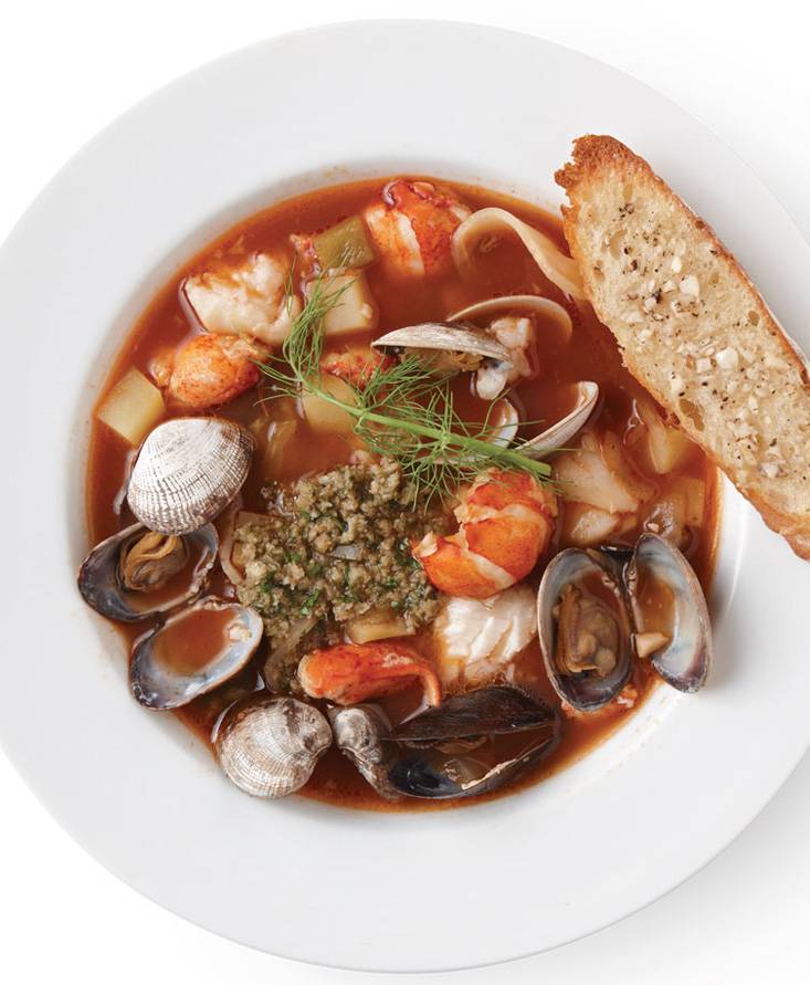 Bouillabaisse with Pesto Rouille