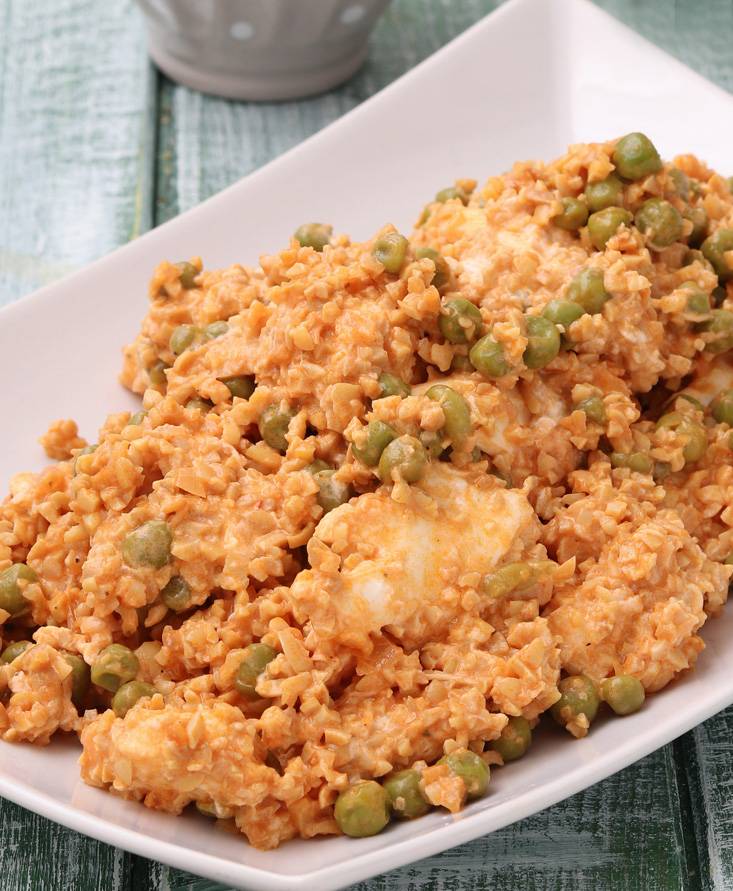 Bulgur piselli e burrata