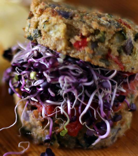 Vegetable and quinoa burgers