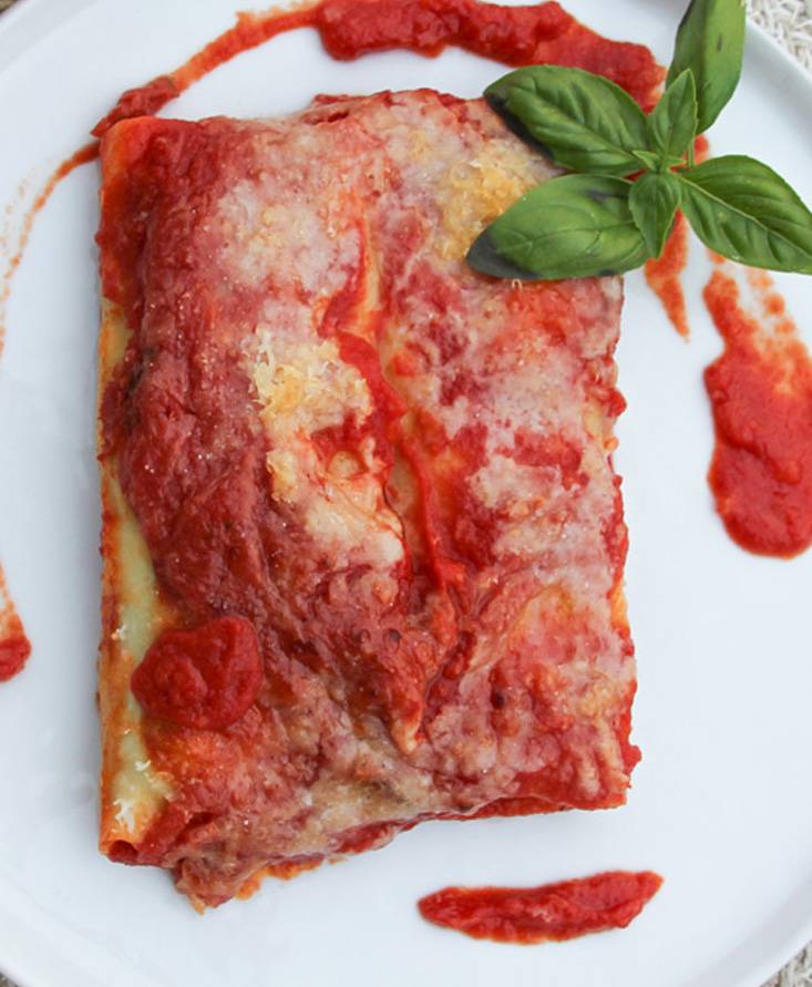 Selbstgemachte Cannelloni mit Spinat-Ricotta-Füllung