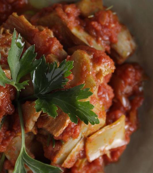 Stewed artichokes