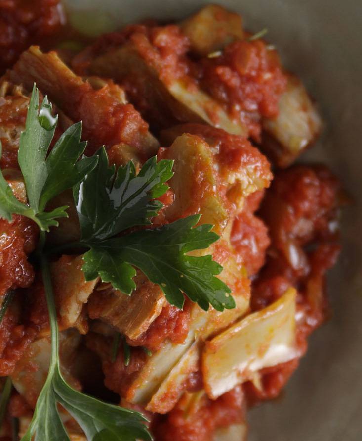 Stewed artichokes