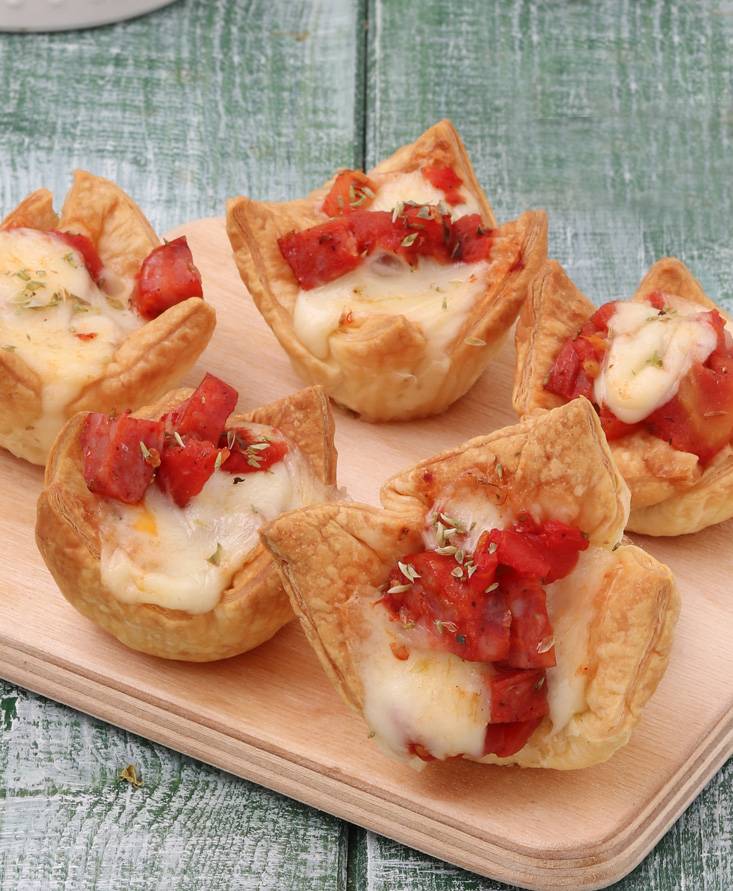 Cestini di sfoglia alla diavola