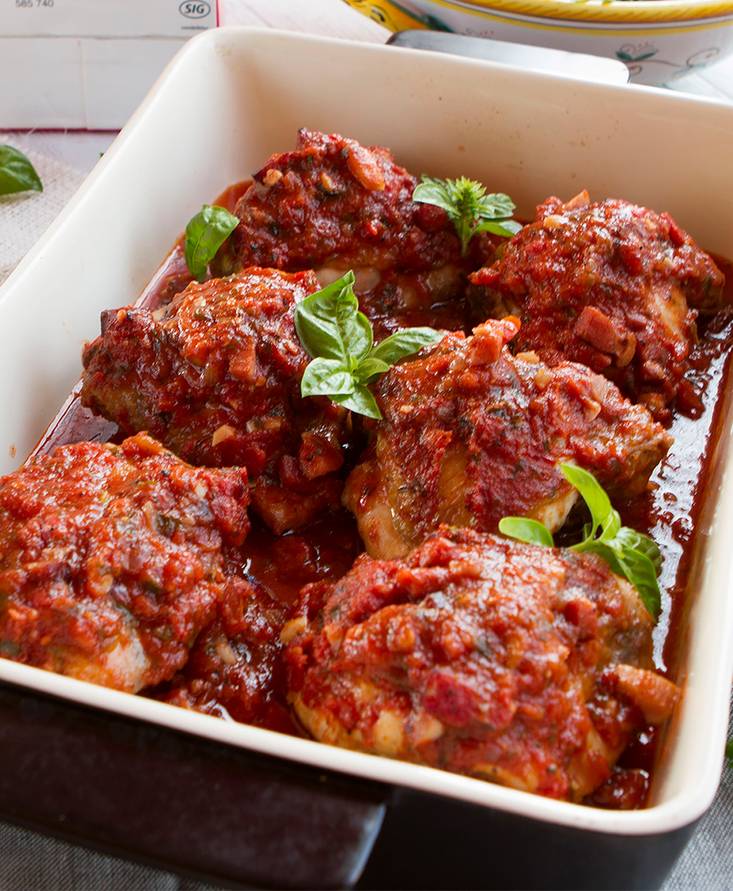 Chicken Arrabbiata With Pancetta