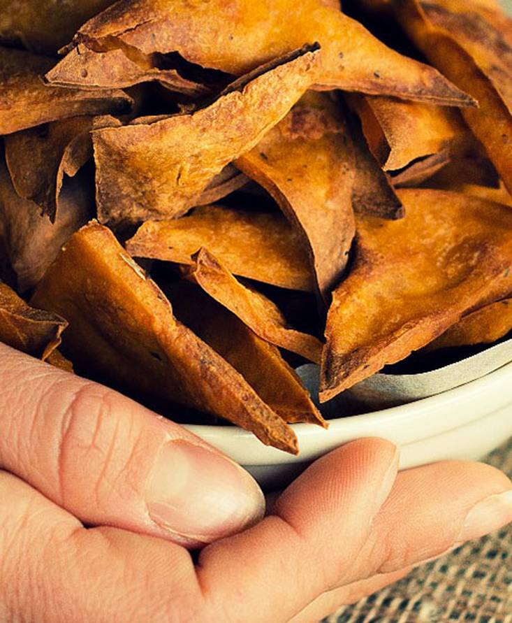 Patatine di ceci al pomodoro