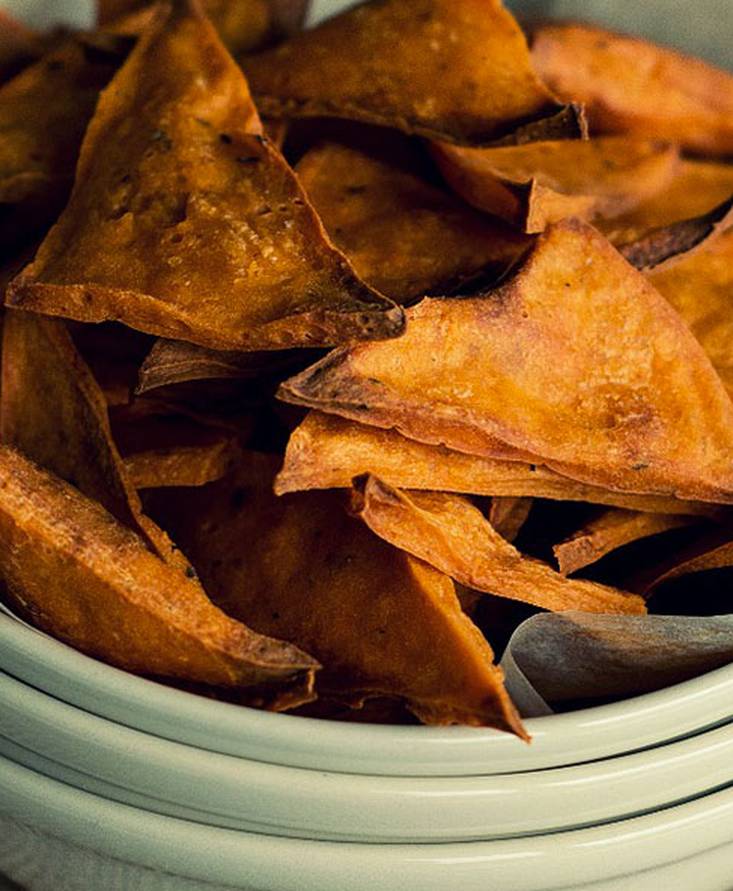 Patatine di ceci al pomodoro