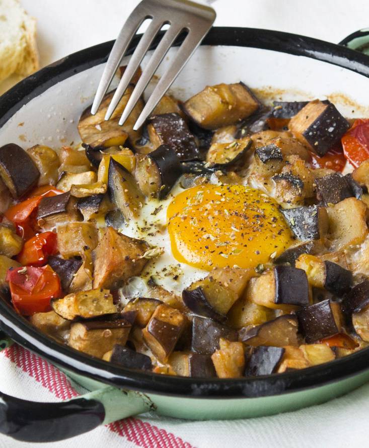 Cocottine con melanzane e uova