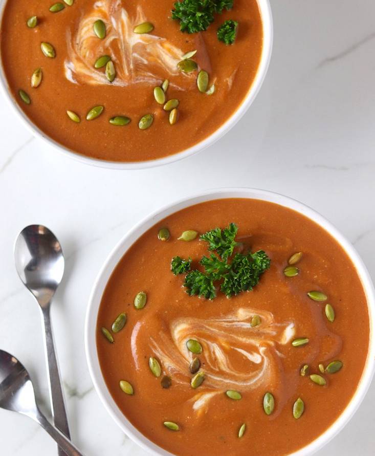 Creamy Butternut Squash & Tomato Soup