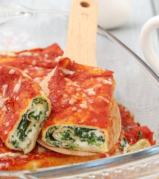 Crepes ricotta e spinaci