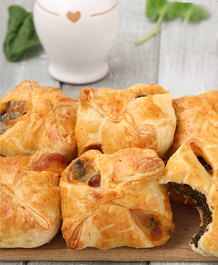 Fagottini di sfoglia di spinaci