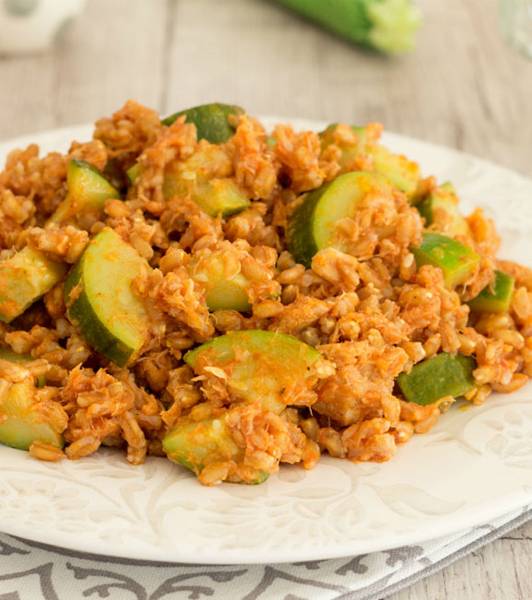 Farro tonno e zucchine