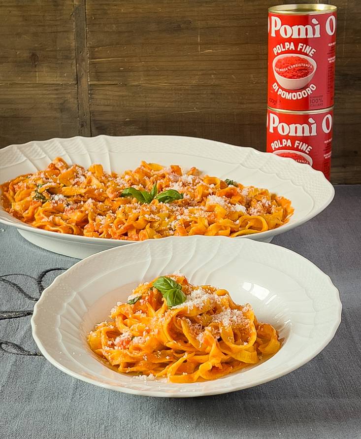 Fettuccine all’uovo al pomodoro e mascarpone
