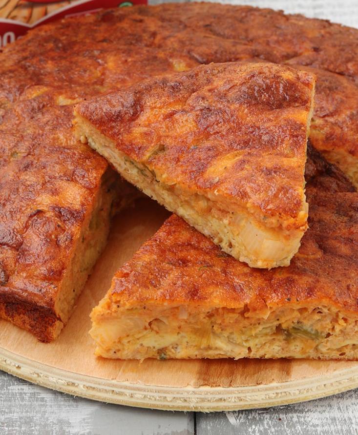 Frittata di porri al forno