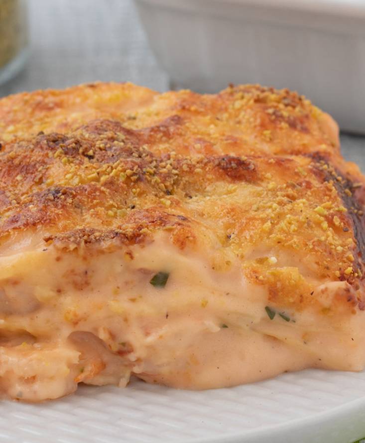 Lasagne gamberi e pistacchi