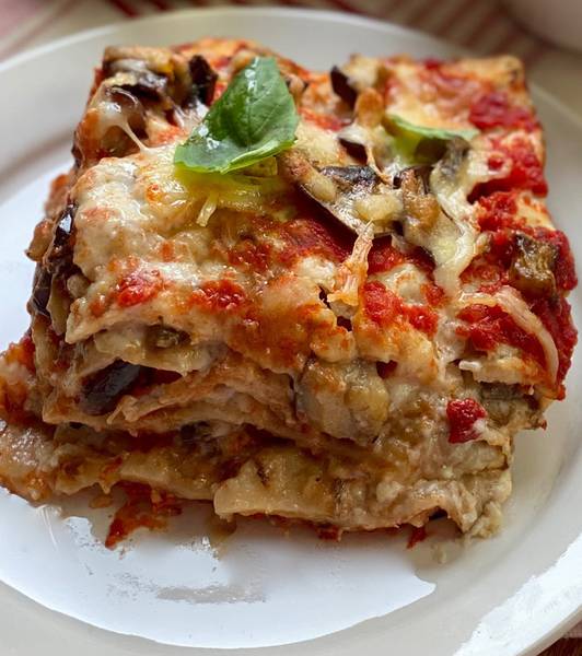 Lasagne di pane azzimo e verdure