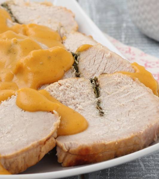 Lonza con salsa di verdure