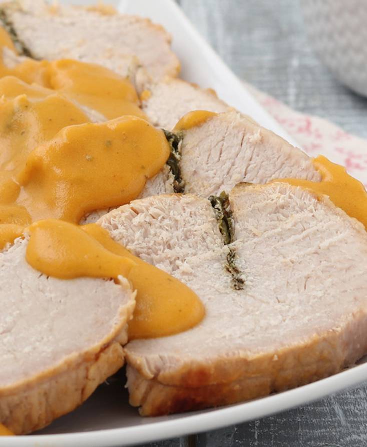 Lonza con salsa di verdure