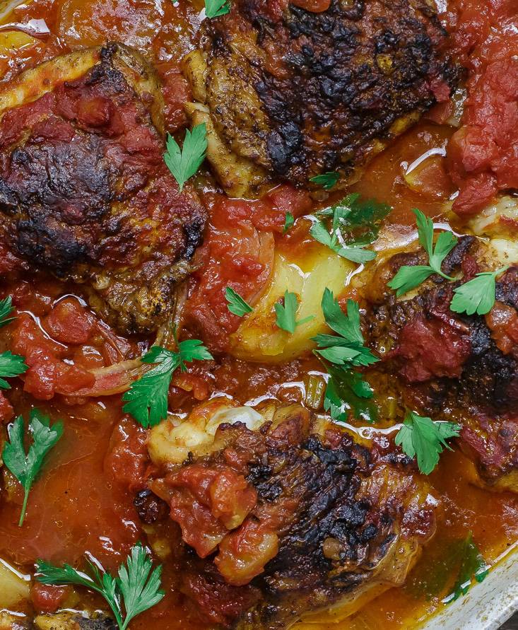Mediterranean Chicken and Potato Casserole