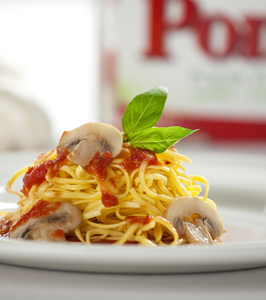 Mini timballo di tagliolini ai funghi