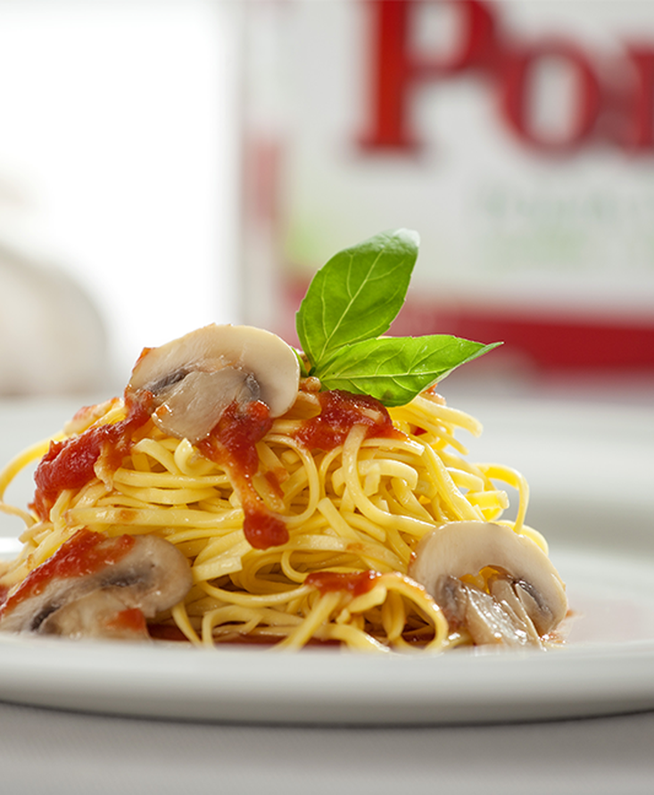 Mini timballo di tagliolini ai funghi