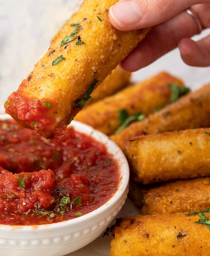 Hearts of Palm “Mozz” Sticks with Marinara Dipping Sauce