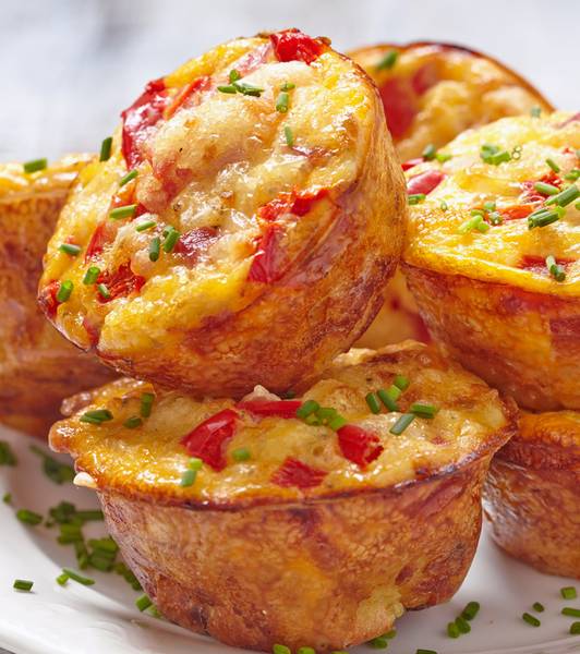 Muffin rustici con speck e mozzarella