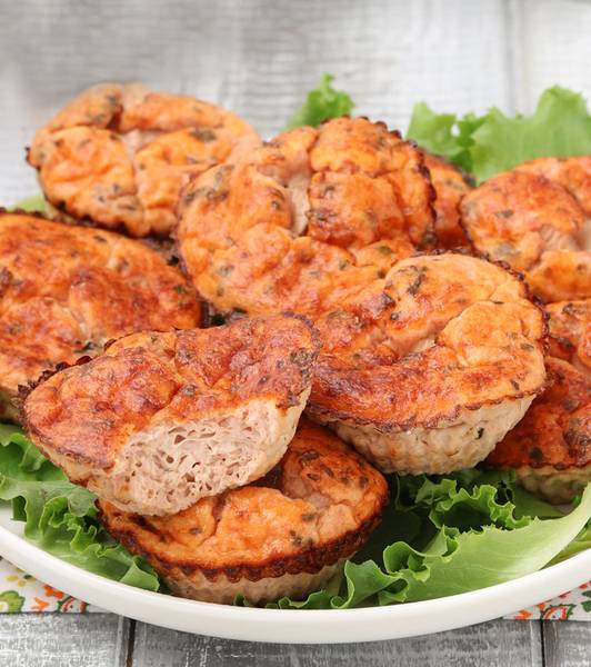 Muffin di albumi gusto pizza