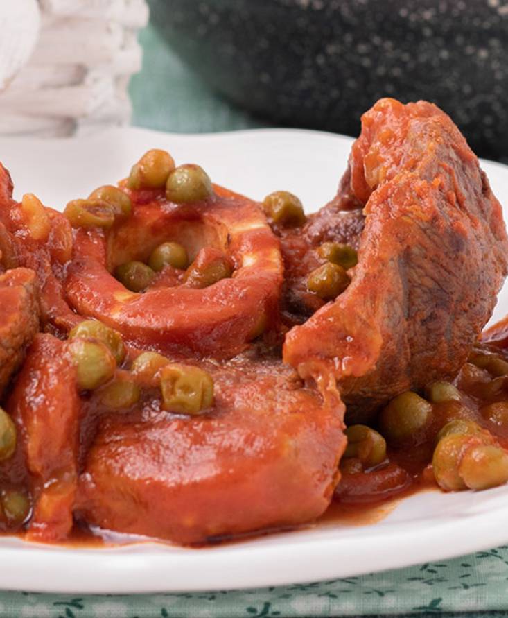 Ossobuco con piselli