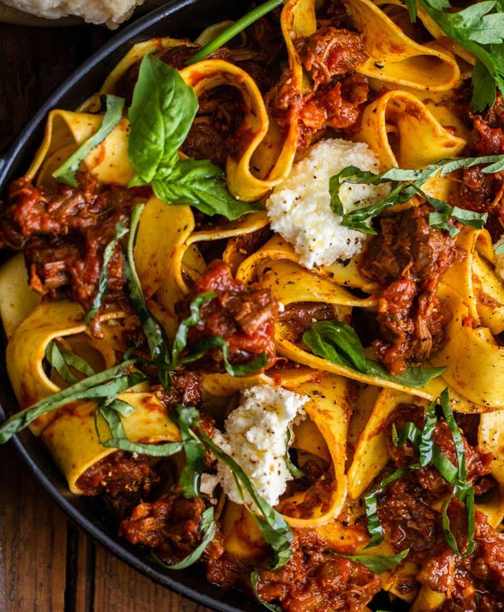 Pappardelle with Pork Ragu & Ricotta