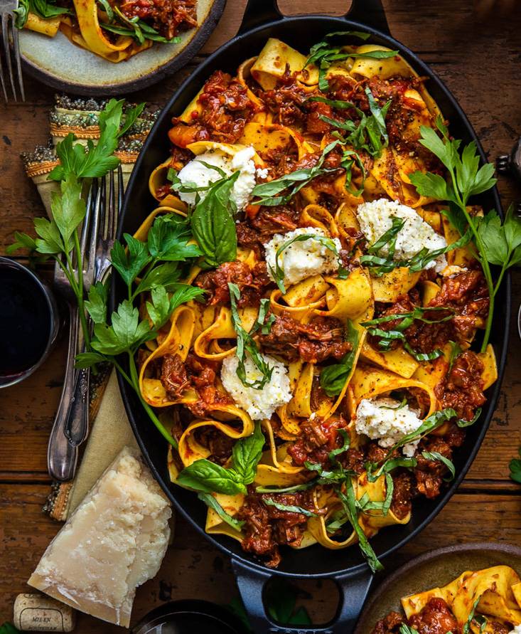 Pappardelle with Pork Ragu & Ricotta