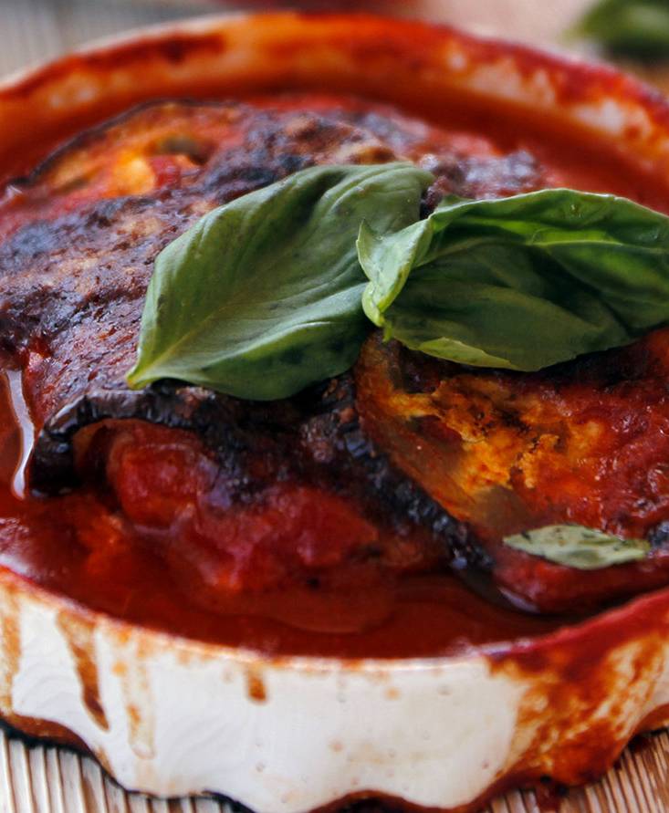 Parmigiana di pesce spada e melanzane