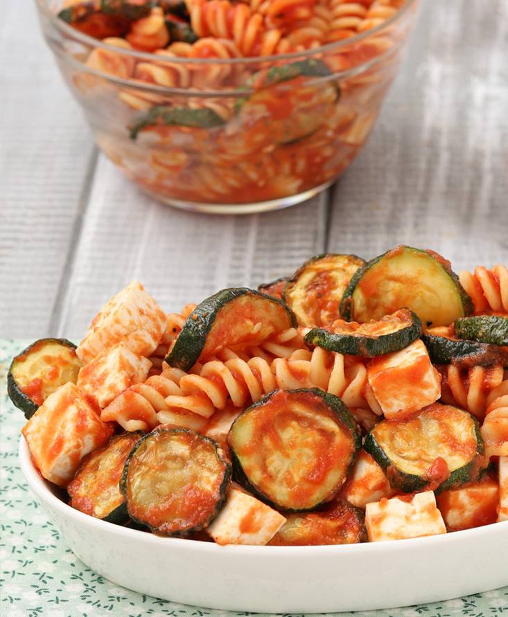 Pasta fredda zucchine e feta