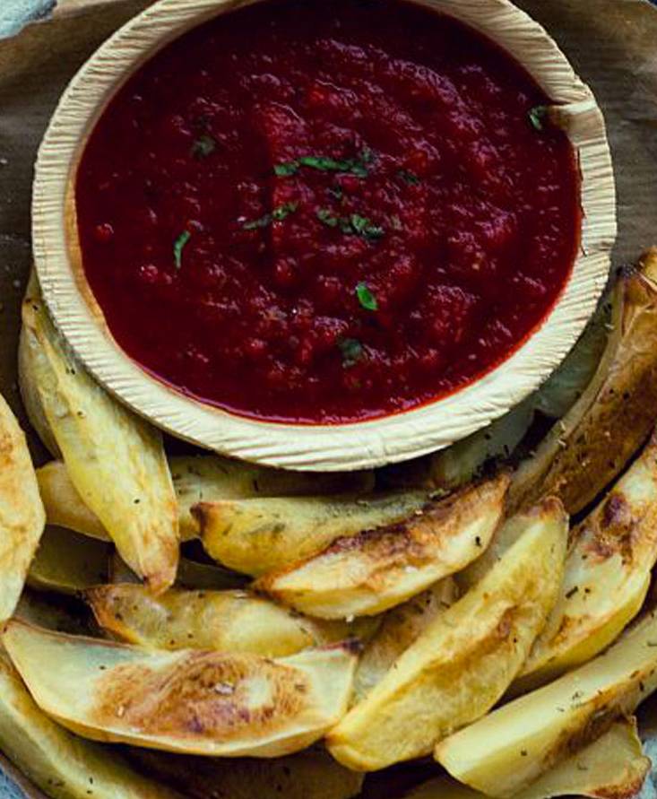 patate croccanti con salsa agrodolce