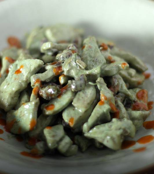 Bocconcini di pollo ai pistacchi